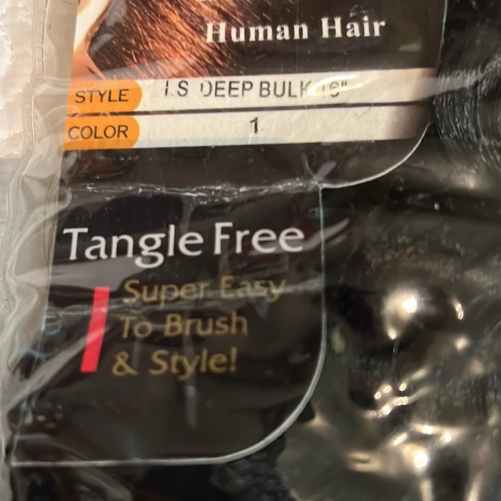 Supreme quality iron safe human hair, 2 packs, new in package‎
